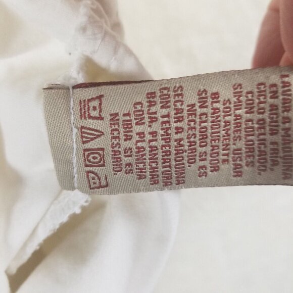 Khakis & Co Women's‎ 12 Shorts white cotton pockets rivets drawstring waist/leg - Picture 12 of 16